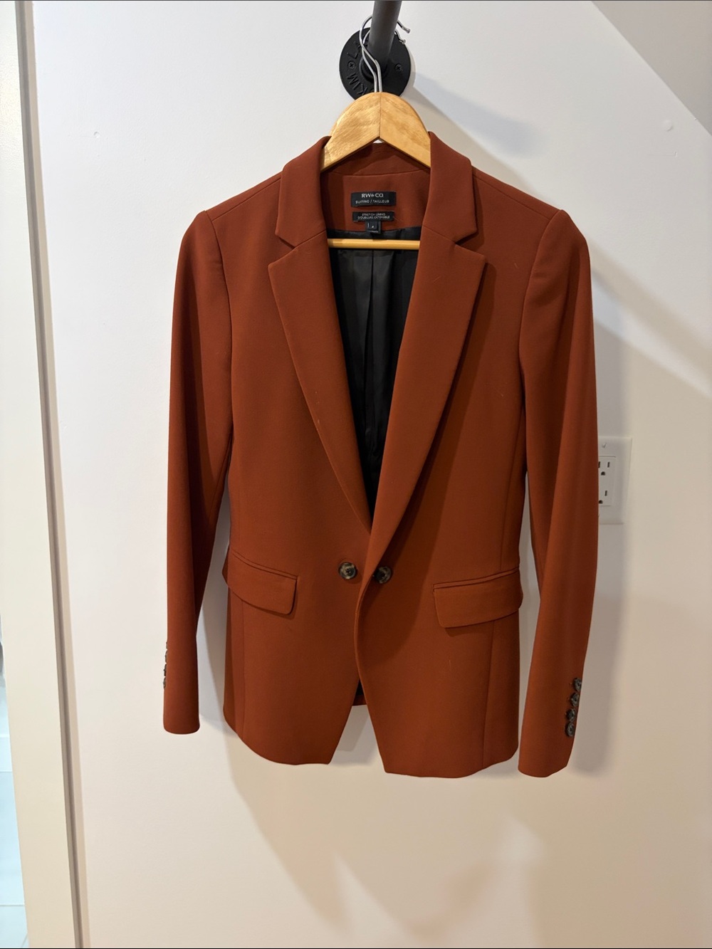 RW&CO. Rust Brown Two-Button Women's Blazer
